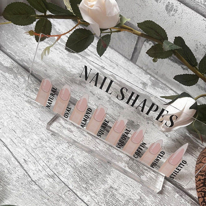 Nail Shape Display Board Showing Shelf With Decorative Base Mask Queen Nepal