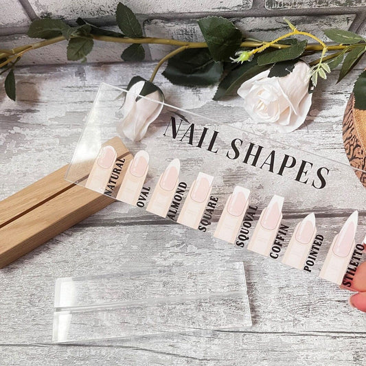 Nail Shape Display Board Showing Shelf With Decorative Base Mask Queen Nepal