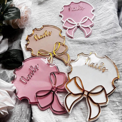 Cute Nailfie Disc Bow Nail Art Tray Mask Queen Nepal