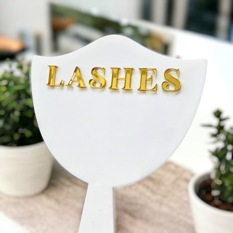 Eyelash Technician Photo Prop Personalised Acrylic Handheld Lash Mirror Mask Queen Nepal