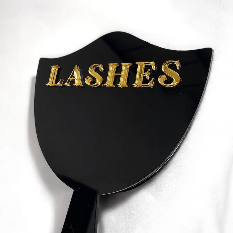 Eyelash Technician Photo Prop Personalised Acrylic Handheld Lash Mirror Mask Queen Nepal