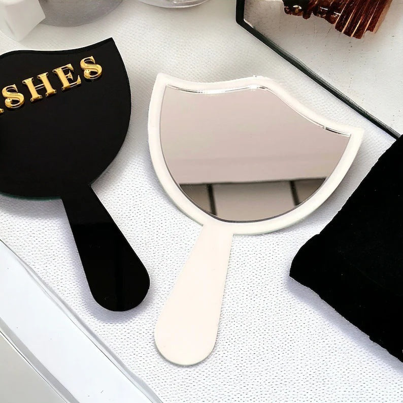 Eyelash Technician Photo Prop Personalised Acrylic Handheld Lash Mirror Mask Queen Nepal