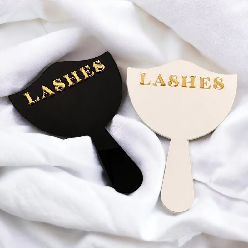 Eyelash Technician Photo Prop Personalised Acrylic Handheld Lash Mirror Mask Queen Nepal