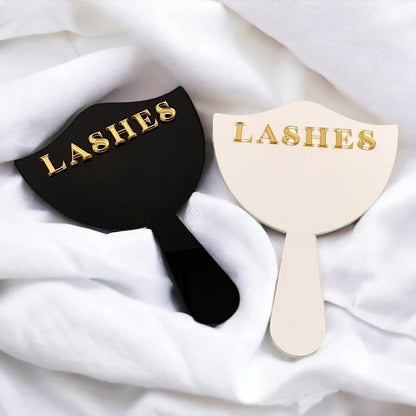 Eyelash Technician Photo Prop Personalised Acrylic Handheld Lash Mirror Mask Queen Nepal