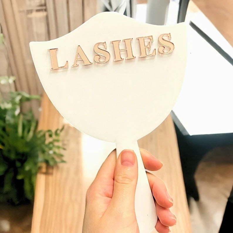 Eyelash Technician Photo Prop Personalised Acrylic Handheld Lash Mirror Mask Queen Nepal