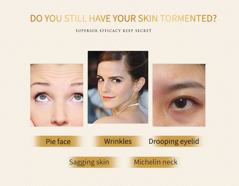 Vibration V Bar Massager 24K Gold Beauty Face-Lift Massage Stick Mask Queen Nepal