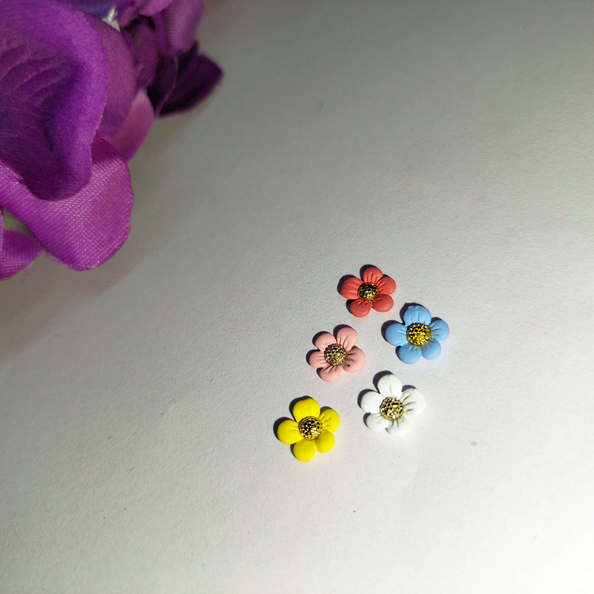 3D Colorful Flowers Nail Art Rhinestones Mask Queen Nepal