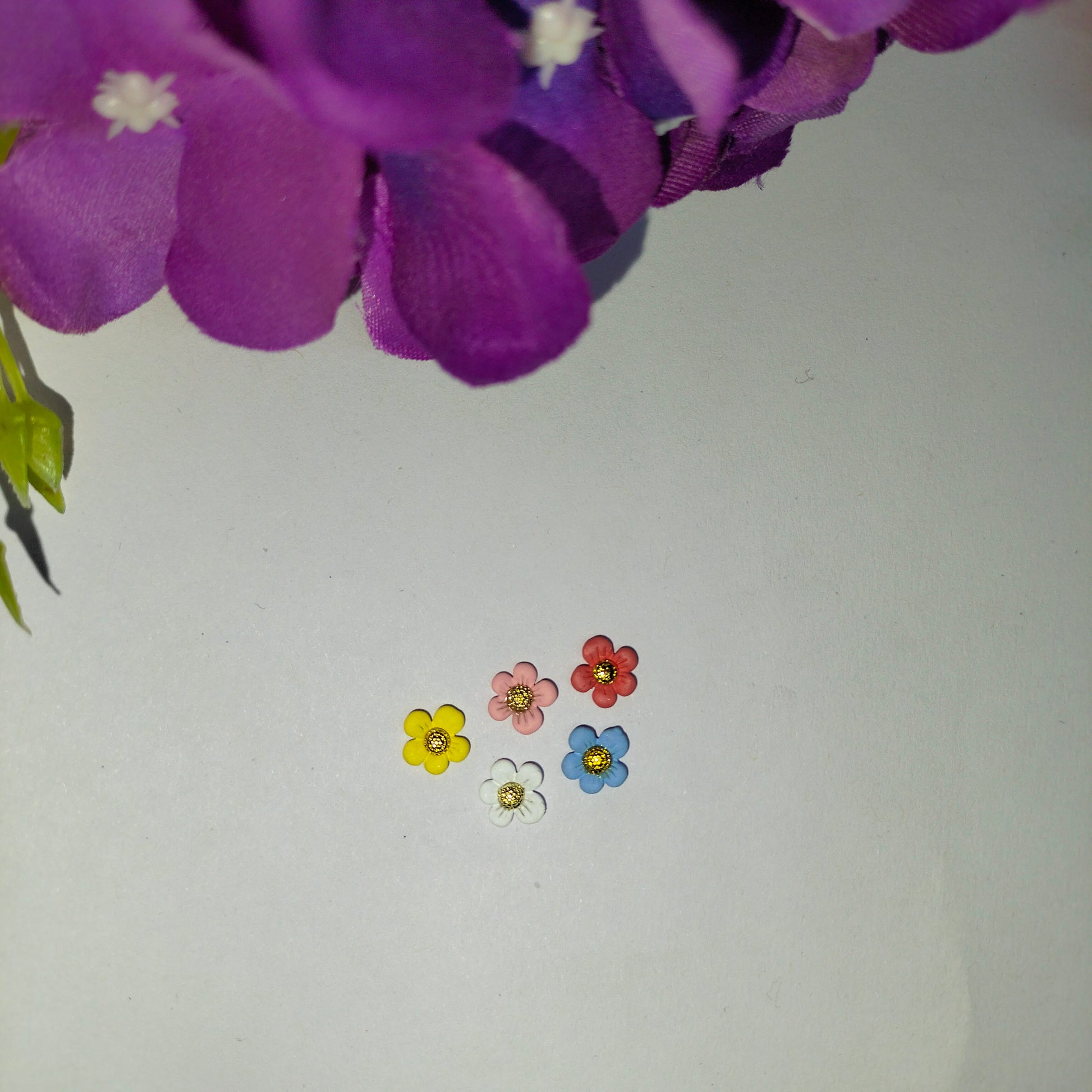 3D Colorful Flowers Nail Art Rhinestones Mask Queen Nepal