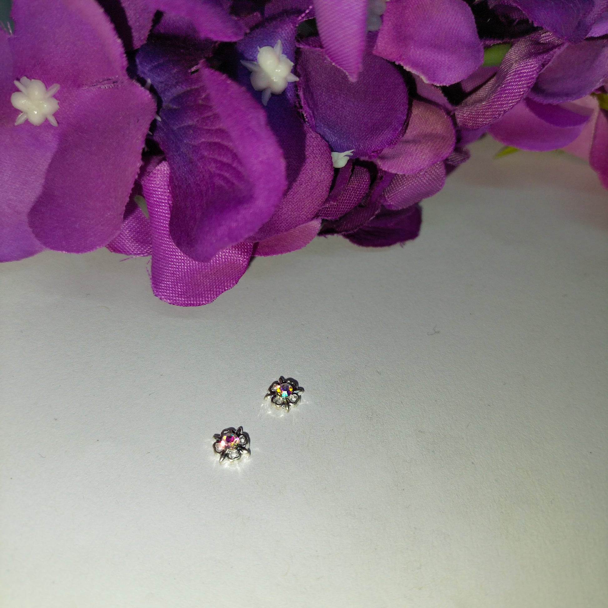 3D Colorful Flowers Nail Art Rhinestones Mask Queen Nepal