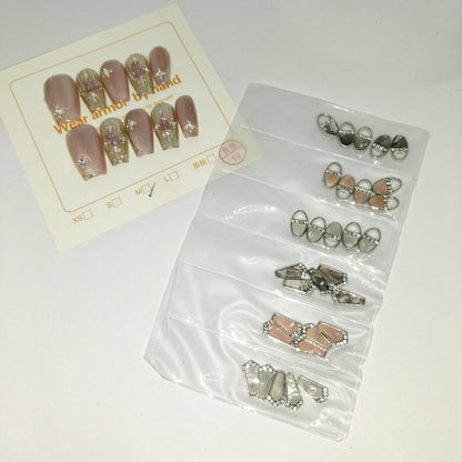 Trendy Nail Accessories Multi-Size Glass Nail Rhinestones Mask Queen Nepal