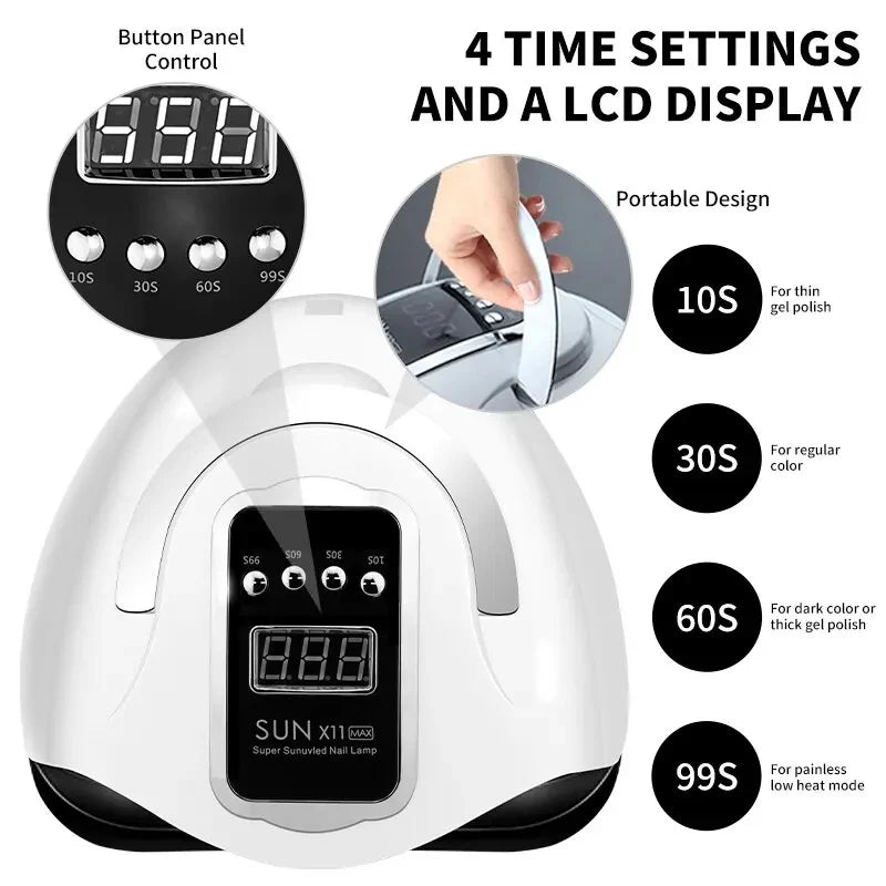 SUN X11 MAX UV LED Nail Dryer With 66LEDS Mask Queen Nepal