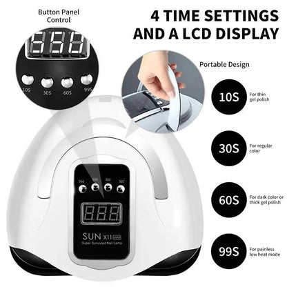SUN X11 MAX UV LED Nail Dryer With 66LEDS Mask Queen Nepal