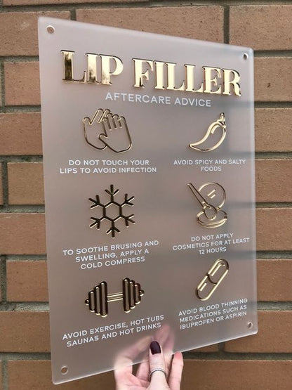 Aftercare Advice And Nail Shape Display Sign Board Mask Queen Nepal