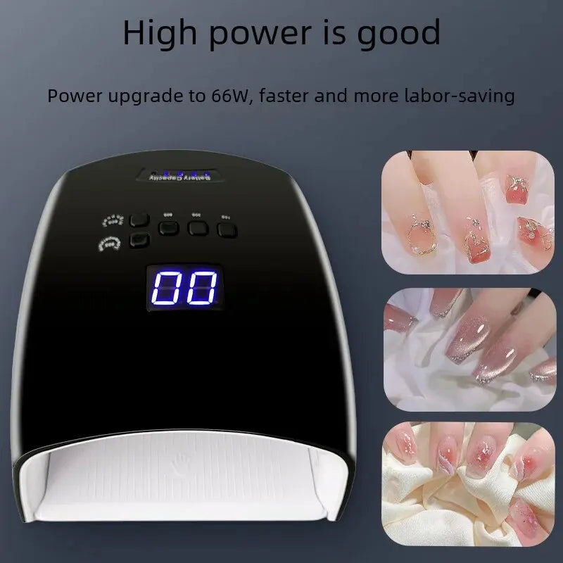 S10 Black Cordless Rechargeable UV LED Nail Lamp Mask Queen Nepal