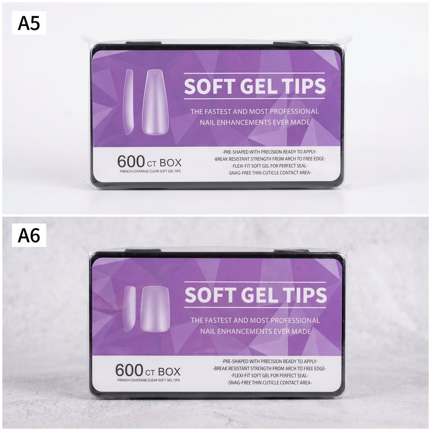 600PCS/Box Soft Gel Tips For Nail Extension Mask Queen Nepal