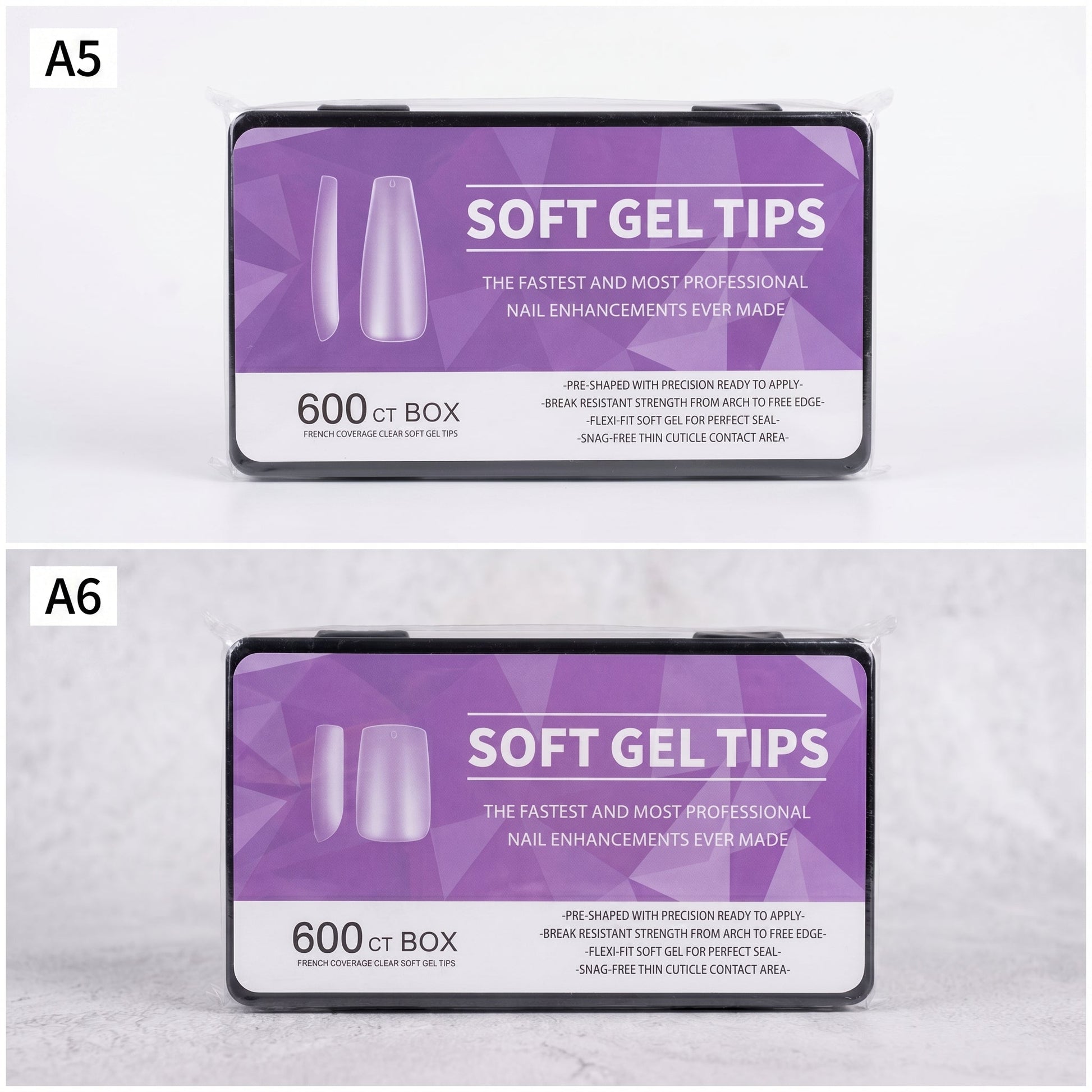 600PCS/Box Soft Gel Tips For Nail Extension Mask Queen Nepal