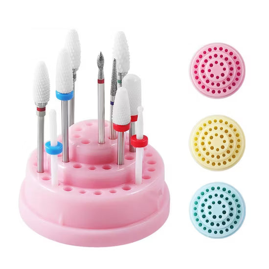 Nail Drill Bit Holder Storage Box 48 Slots Mask Queen Nepal