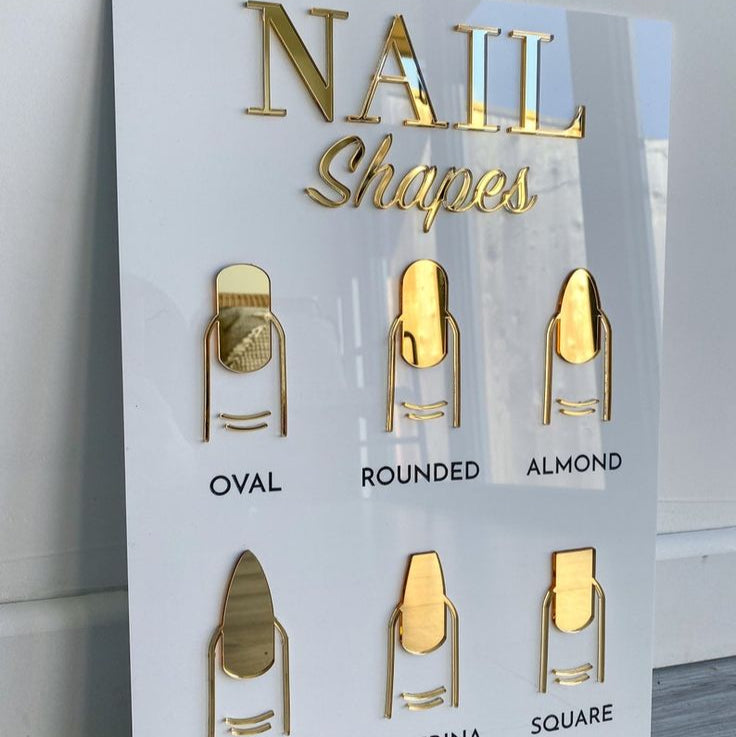 Aftercare Advice And Nail Shape Display Sign Board Mask Queen Nepal