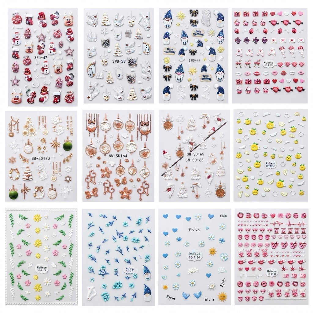 Nail Art Sticker Random 5pcs Packet Mask Queen Nepal