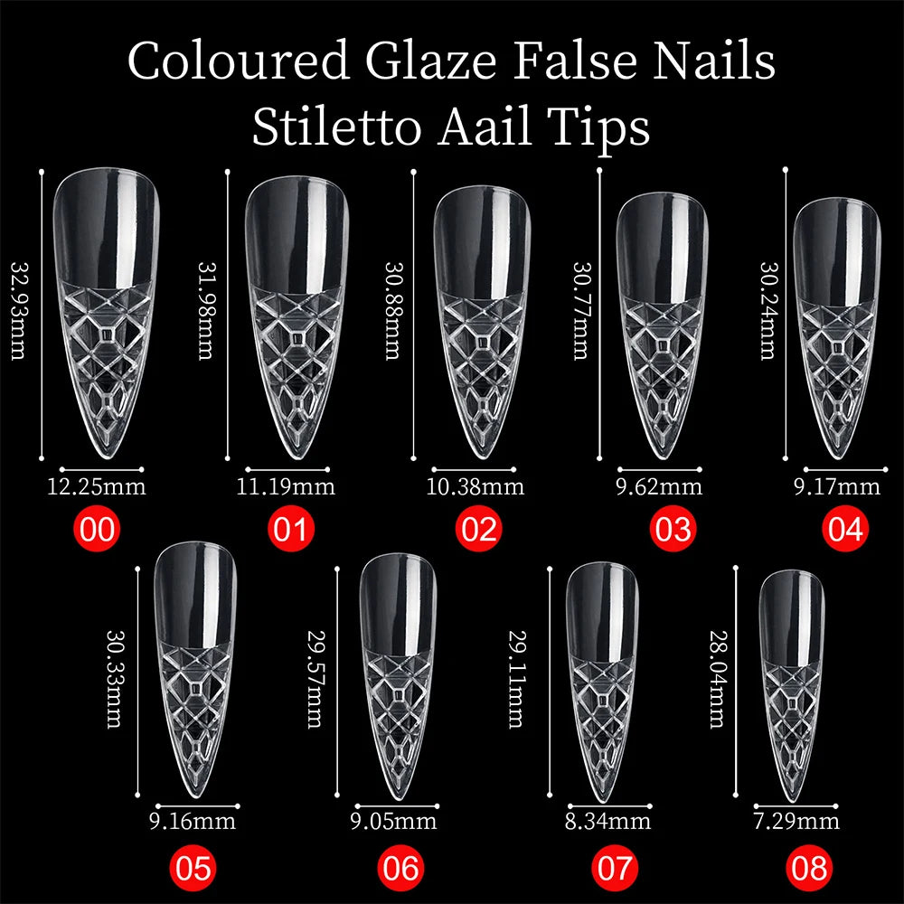 New 120pcs Clear Glaze Fake Nail 3D Crystal Full Cover False Art Nail Capsules For Extension Tips Square Coffin Press On Nail Mask Queen Nepal