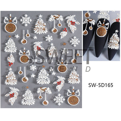 Sweet Trend Christmas Nail Art Sticker Mask Queen Nepal