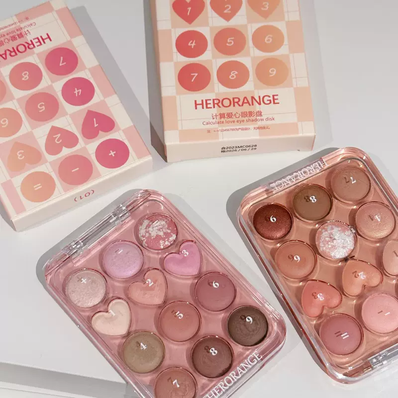 Herorange Calculate Love Disk 12 Color Eyeshadow Palette Easy Beauty Nepal