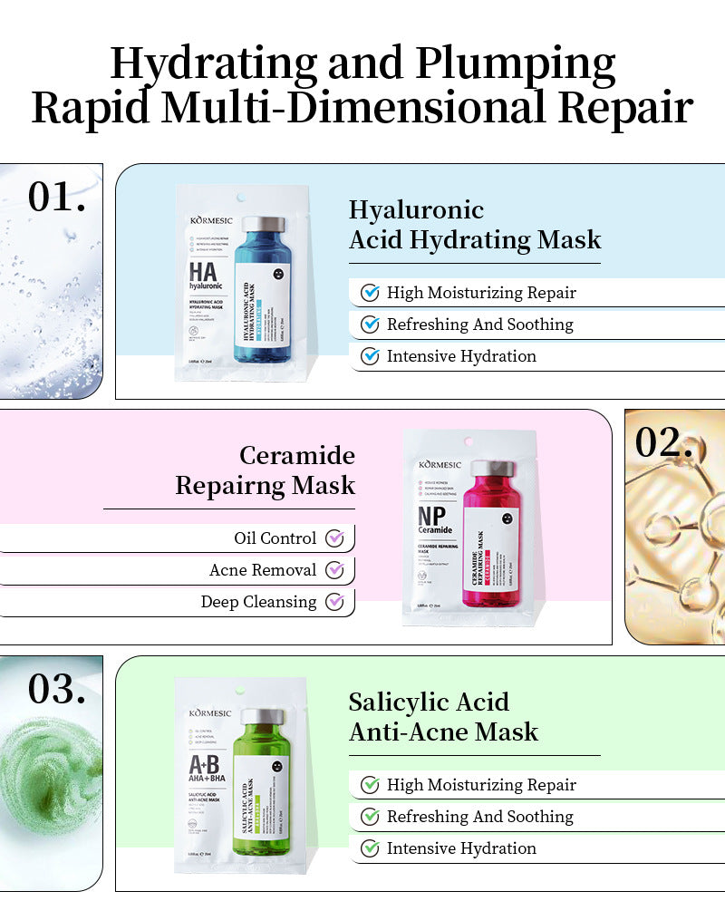 KORMESIC Hyaluronic Acid Moisturizing Vitamin C Anti Aging Facial Mask Sheet Easy Beauty Nepal