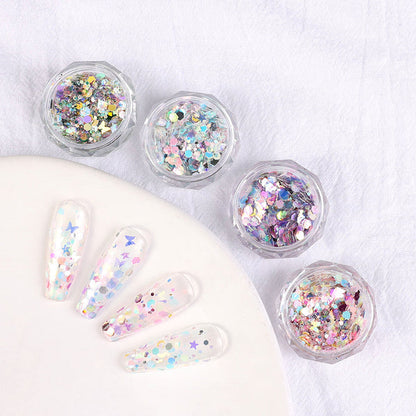 Holographic Mixed Hexagon Star Butterfly Shaped Glitter Sequins Mask Queen Nepal