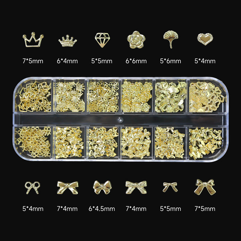 PH 12 Grid Nail Stone Box Nail Art Rhinestone Mask Queen Nepal