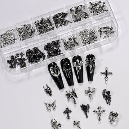 PH 12 Grid Nail Stone Box Nail Art Rhinestone Mask Queen Nepal