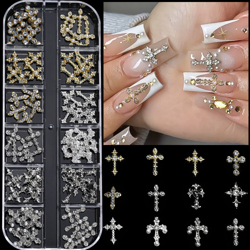 PH 12 Grid Nail Stone Box Nail Art Rhinestone Mask Queen Nepal