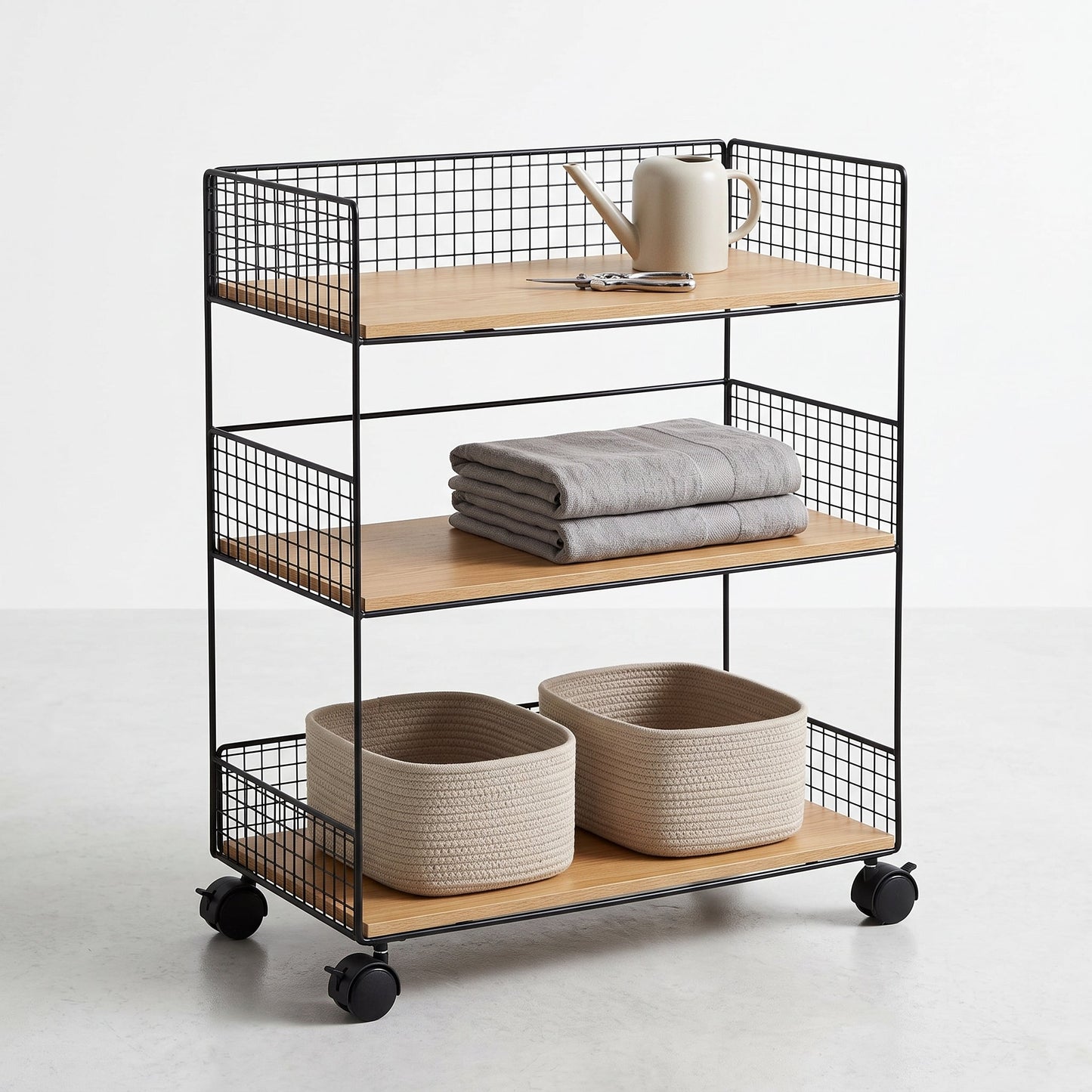 3-Tier Mobile Rolling Storage Trolley Mask Queen Nepal
