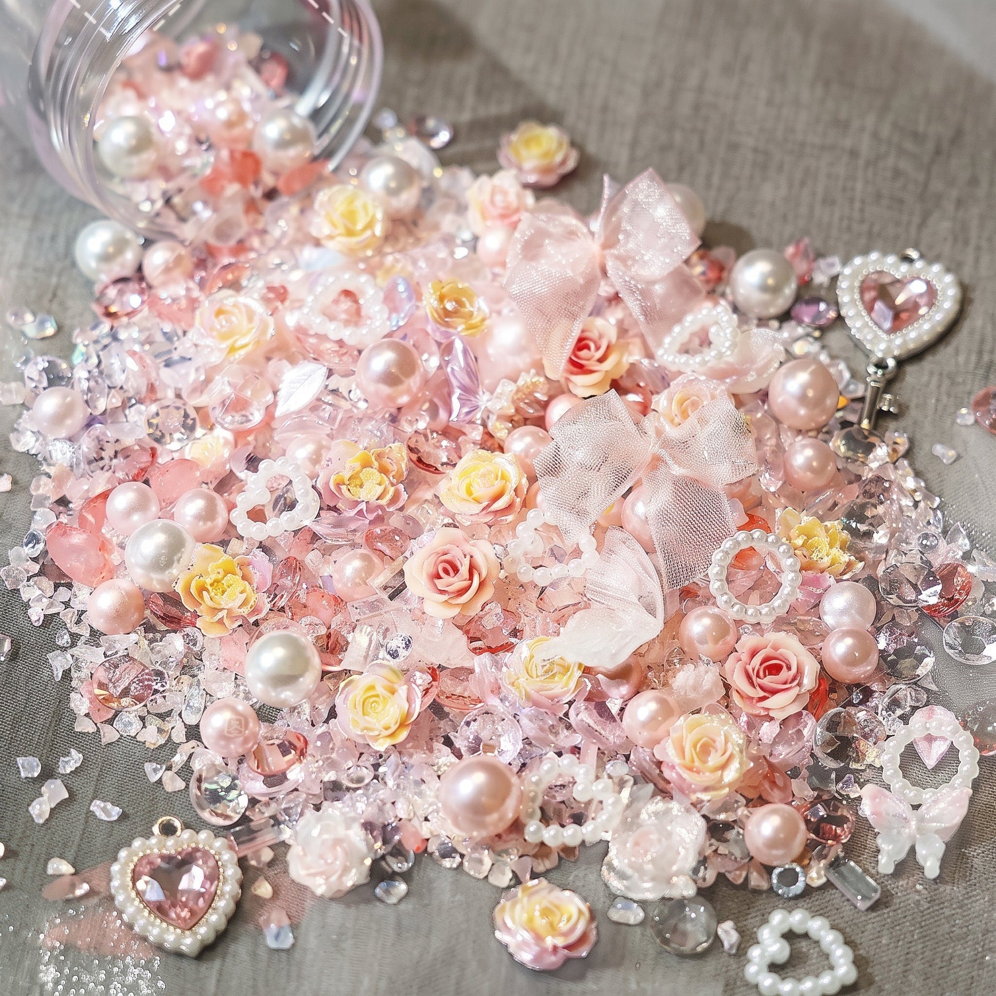 3D Mixed Resin Nail Art Rhinestone Mask Queen Nepal