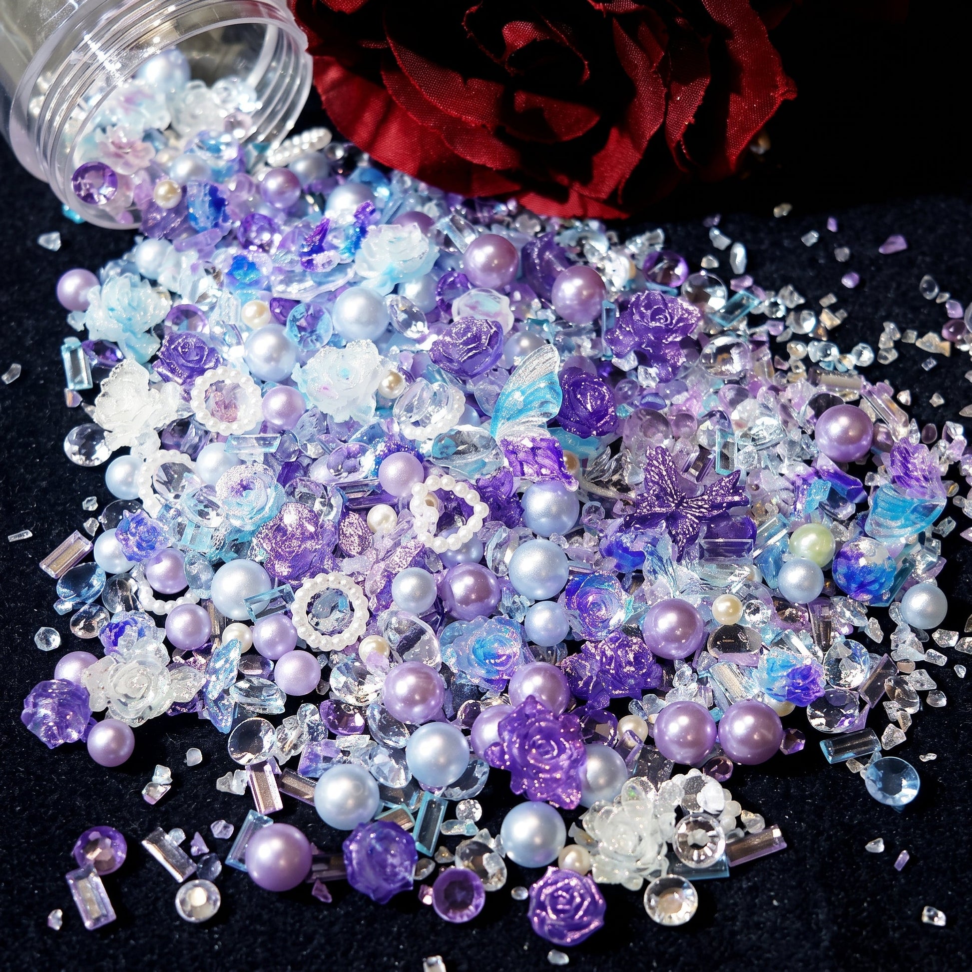 3D Mixed Resin Nail Art Rhinestone Mask Queen Nepal