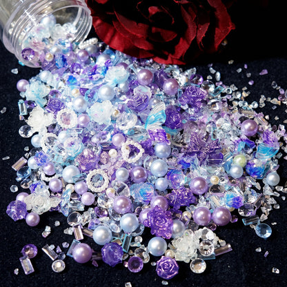 3D Mixed Resin Nail Art Rhinestone Mask Queen Nepal