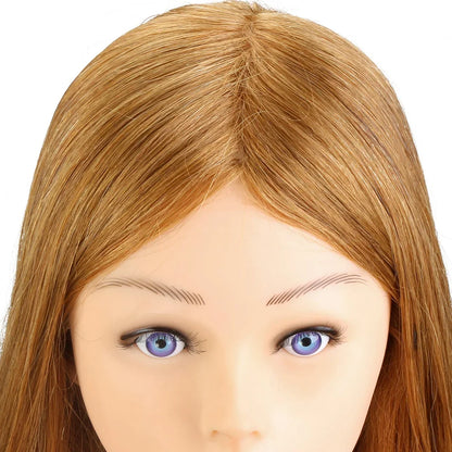 100% Human Hair Blonde Color High Grade Training Mannequin Head With Shoulder - Mask Queen Nepal