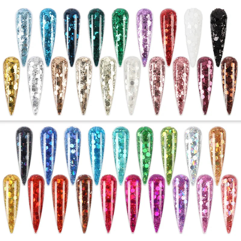 Loose Bulk Chunky Hexagon Nail Glitters Sequin Mask Queen Nepal