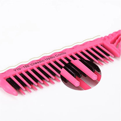 Pink 3-Row Teeth Tip Tail Hairdressing Comb Mask Queen Nepal