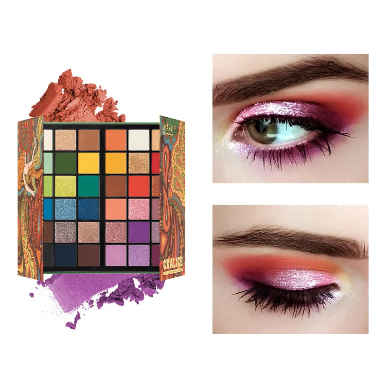 IMAGIC Professional Dual Fold Chalice 36 Colors Eyeshadow Palette