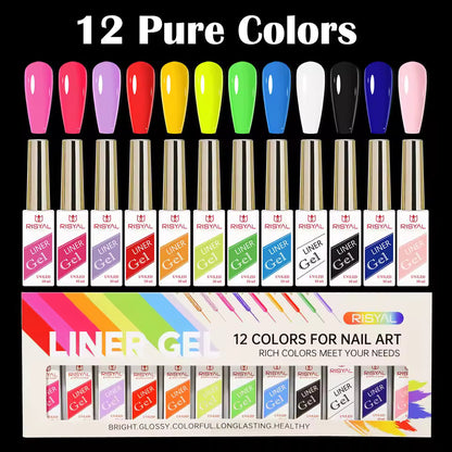 Risyal Liner Gel For Nail Art Fluorescent Color Gel Mask Queen Nepal