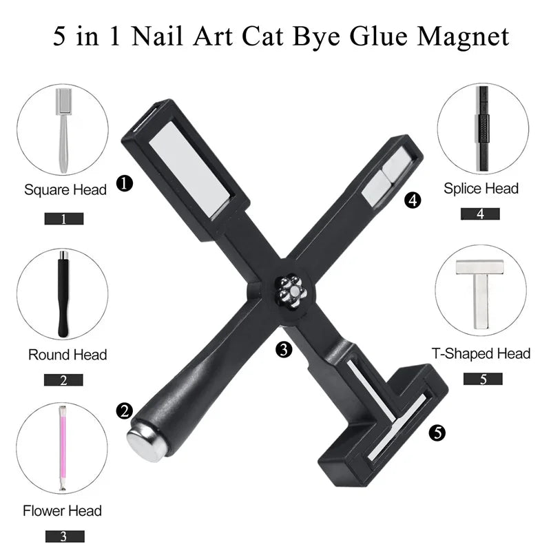 Multifunctional 5-in-1 Cat Eye Gel Magnet Tools - Mask Queen Nepal