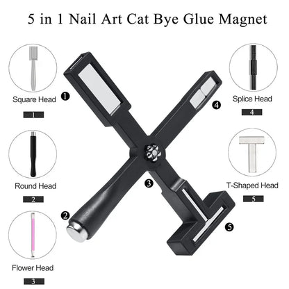 Multifunctional 5-in-1 Cat Eye Gel Magnet Tools - Mask Queen Nepal