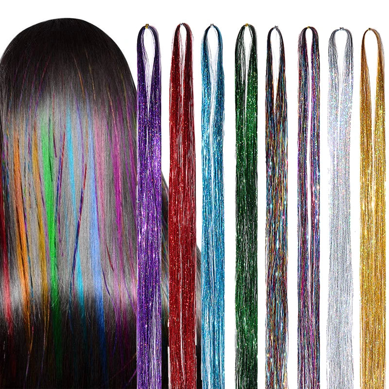 Glitter Fiber Hair Tinsel Thin Hair Extensions Mask Queen Nepal