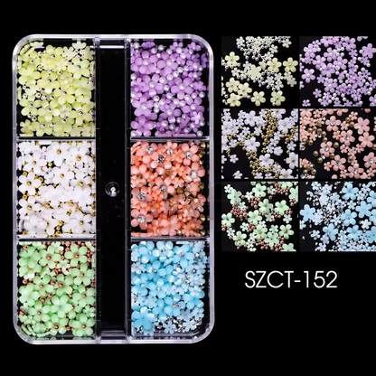 6 Grid Nail Stone Box Nail Art Rhinestone Mask Queen Nepal