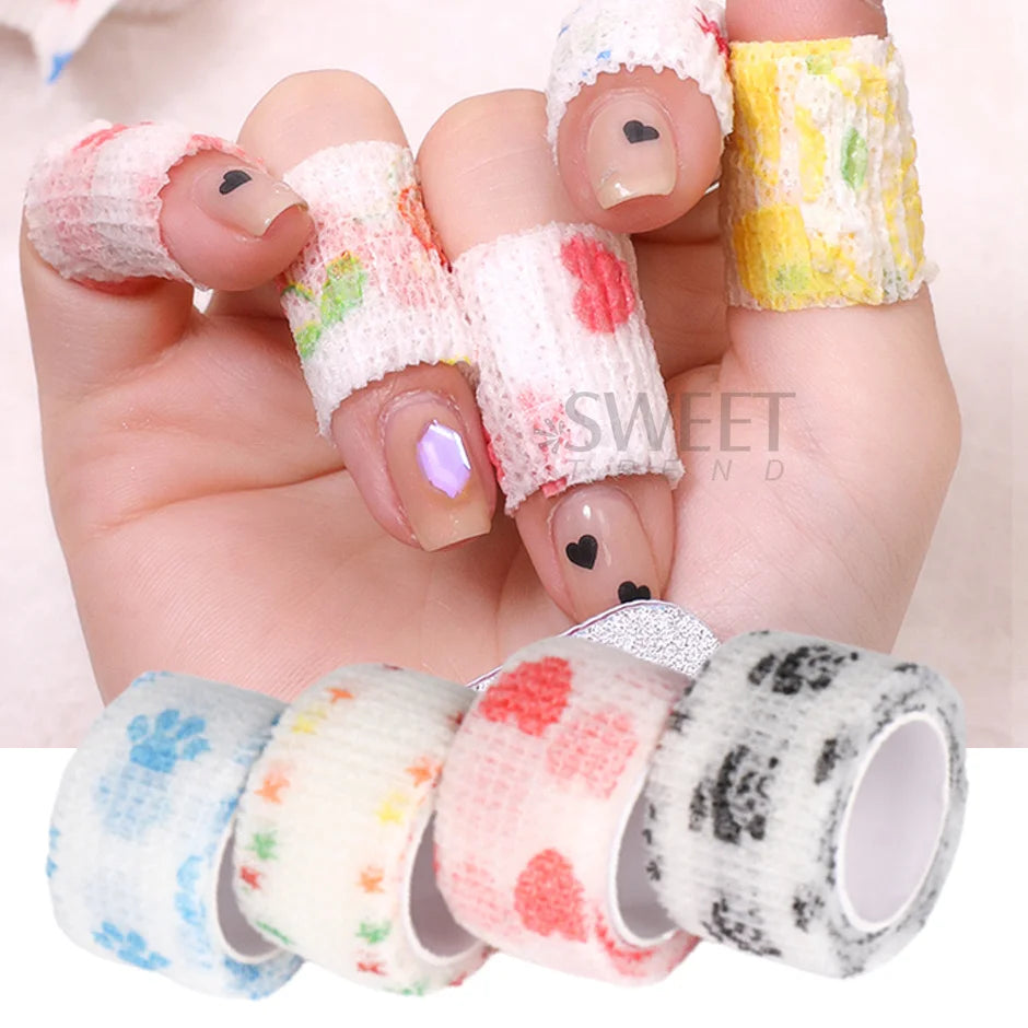 1pcs Self Adhesive Protective Tape Nail Wrap Tapes Self Adherent Strong Wrap Stickers Roll Mask Queen Nepal