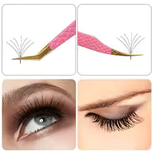 1pc Stainless Steel Eyelash Anti-Slip Texture Pink Tweezer Mask Queen Nepal