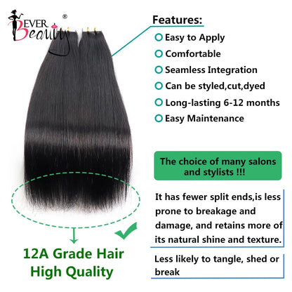 100% Real Natural Human Tape In Hair Extensions Mask Queen Nepal