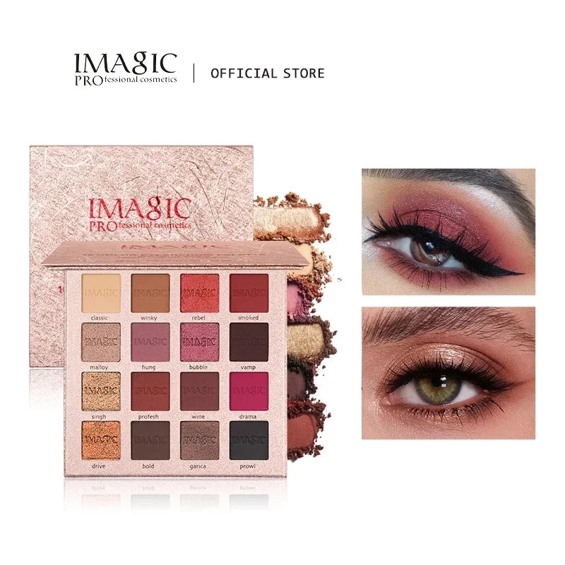 IMAGIC Professional High Pigmented 16 Colors Eyeshadow Palette