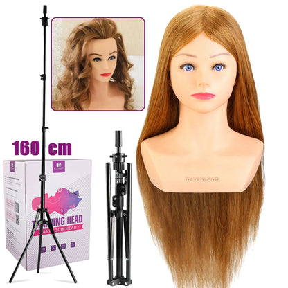 100% Human Hair Blonde Color High Grade Training Mannequin Head With Shoulder - Mask Queen Nepal