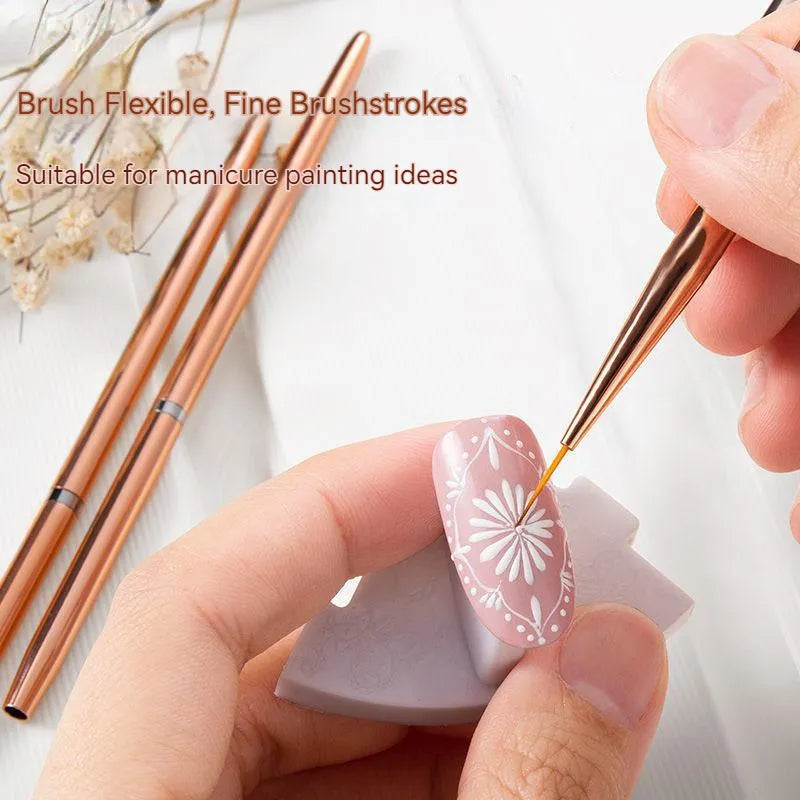 Rose Gold Nail Art Liner Brushes Mask Queen Nepal